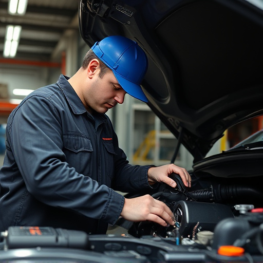 auto technician working