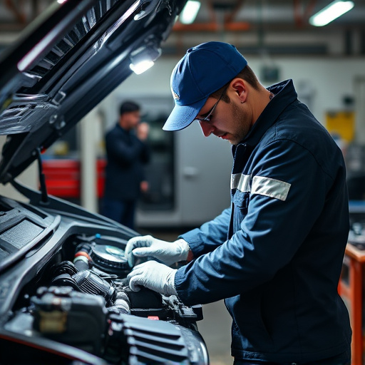 auto technician working