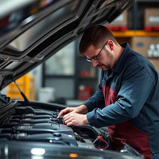 auto technician working
