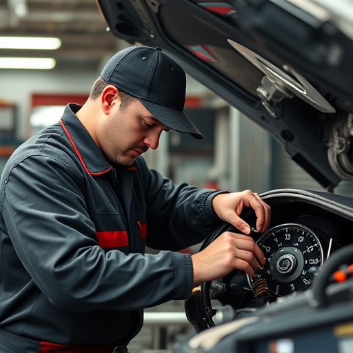 auto technician working