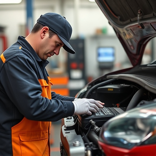 auto technician working