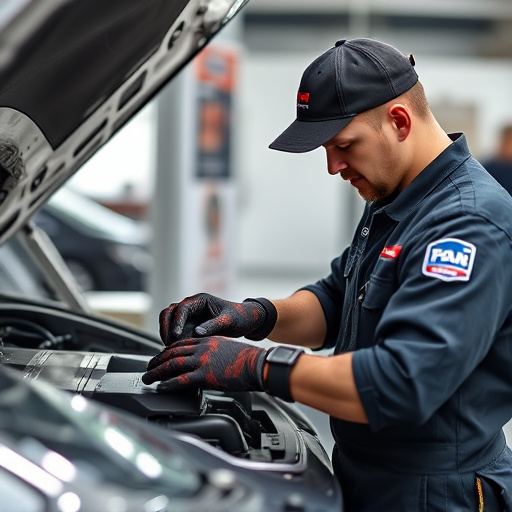 auto technician working
