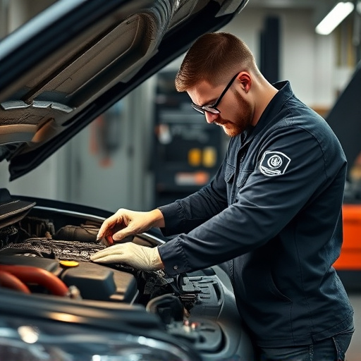 auto technician working