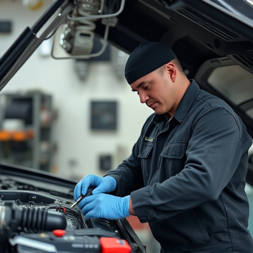 auto technician working