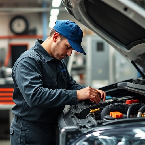 auto technician working