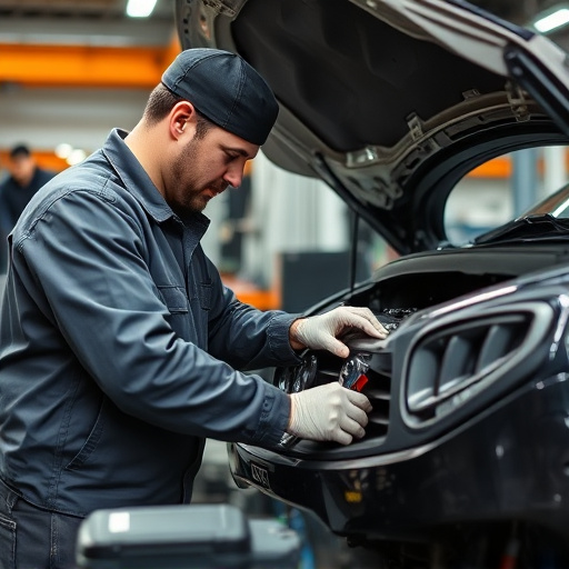 auto technician working
