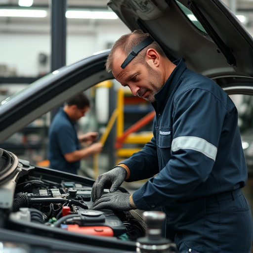 auto technician working