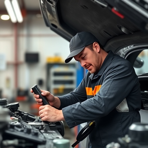 auto technician working