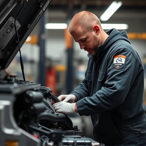 auto technician working