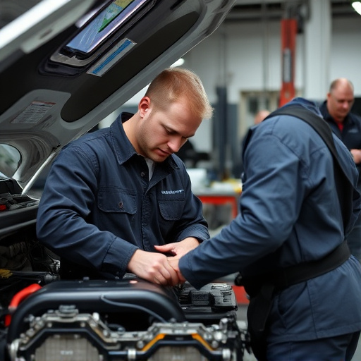 auto technician working