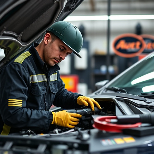 auto technician working