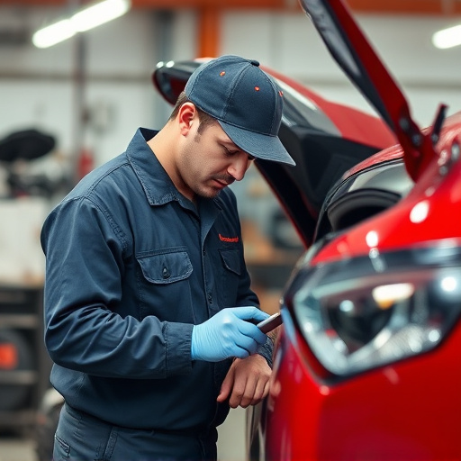 auto technician working