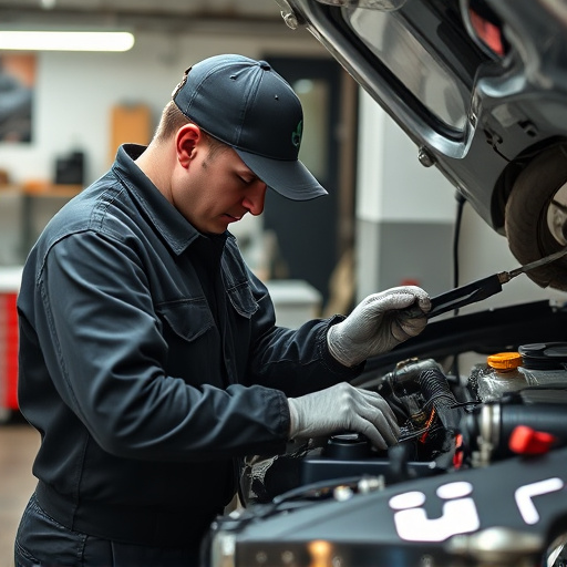 auto technician working