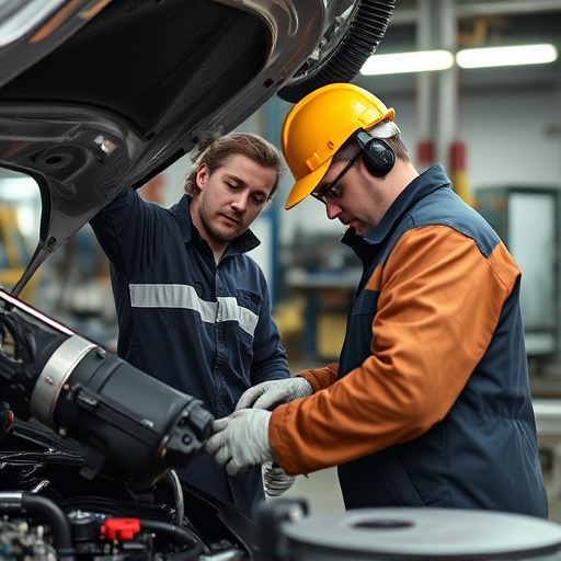 auto technician working