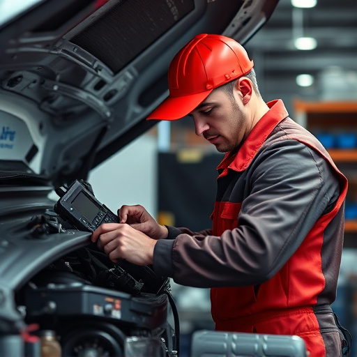 auto technician working