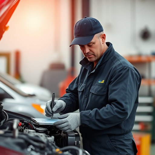 auto technician working