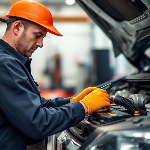 auto technician working