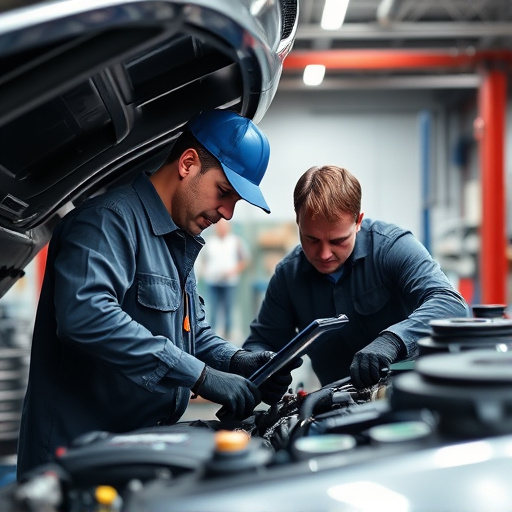 auto technician working