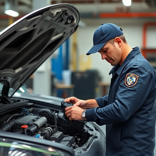 auto technician working
