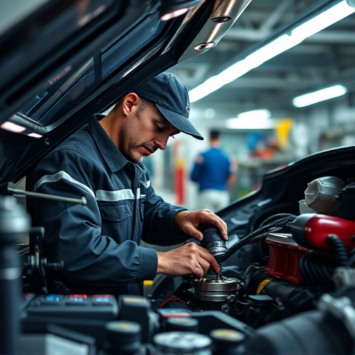 auto technician working