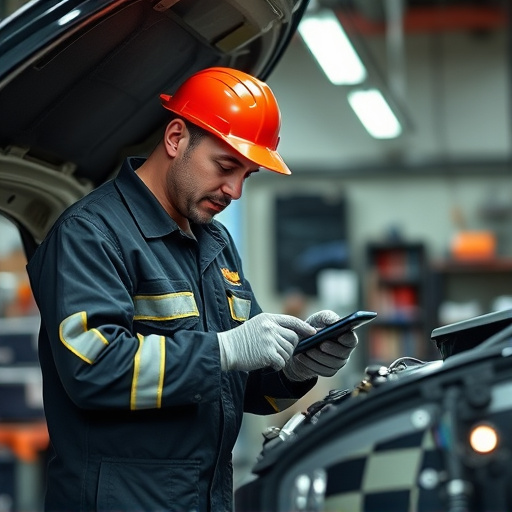 auto technician working