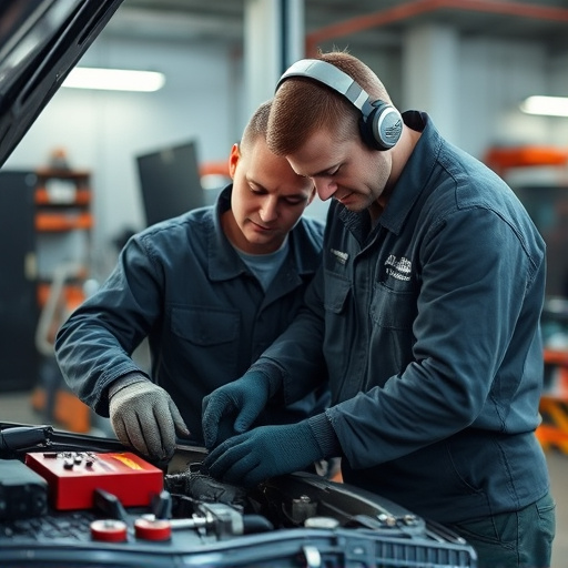 auto technician working