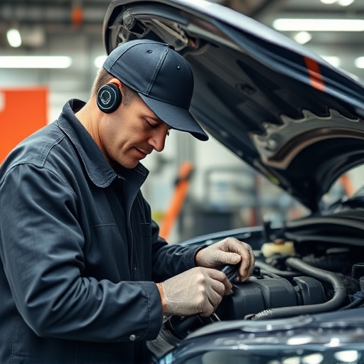 auto technician working