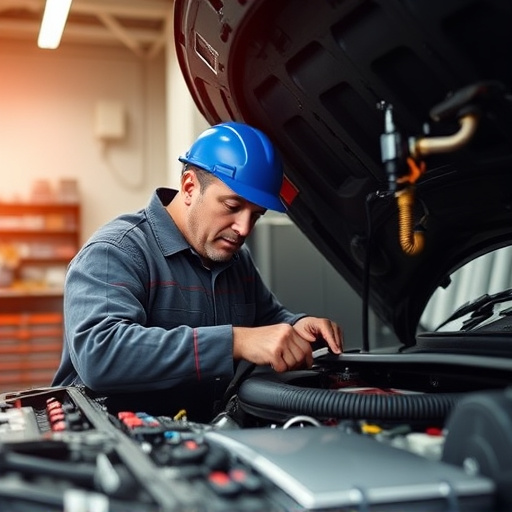 auto technician working