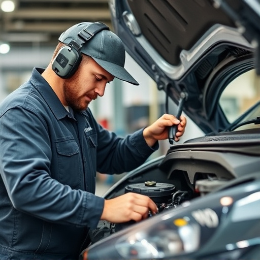 auto technician working