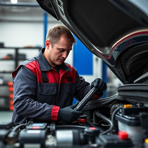 auto technician working