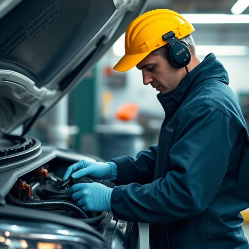 auto technician working