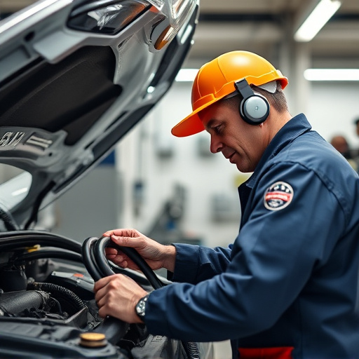 auto technician working