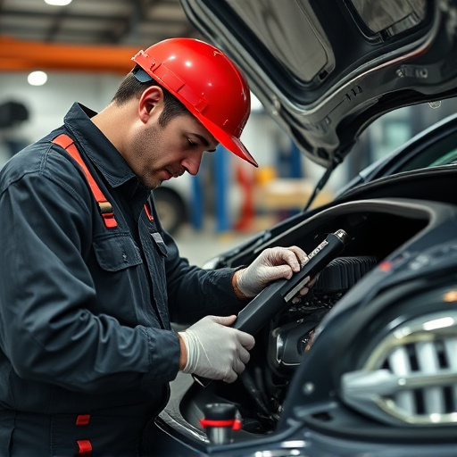 auto technician working