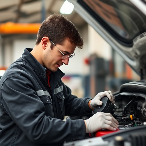 auto technician working