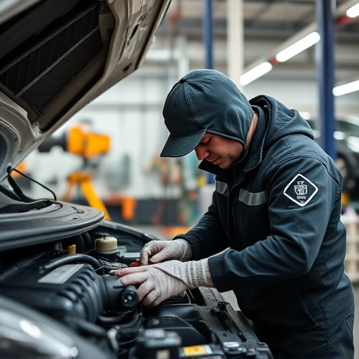 auto technician working