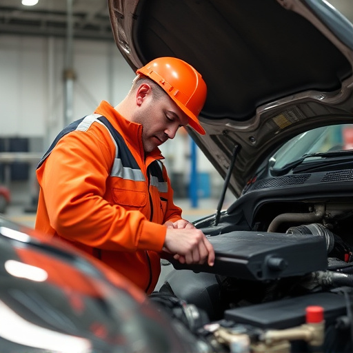 auto technician working
