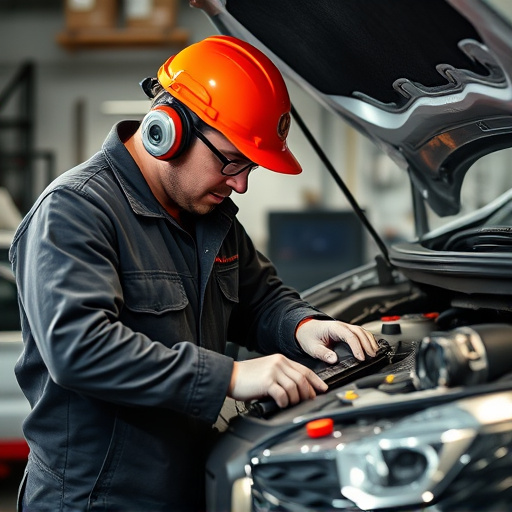 auto technician working