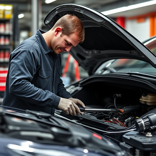 auto technician working