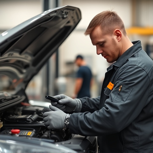 auto technician working