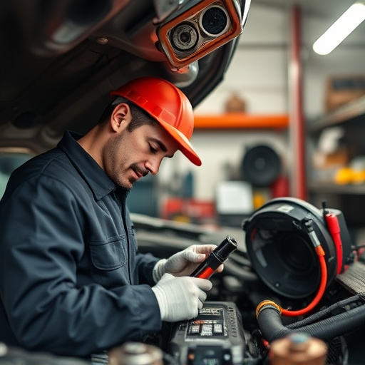 auto technician working