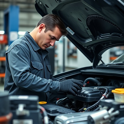 auto technician working