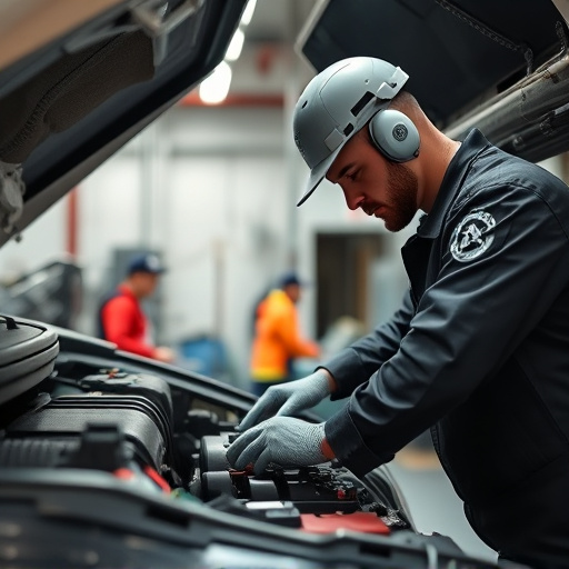 auto technician working