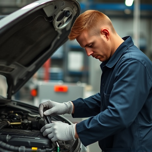 auto technician working