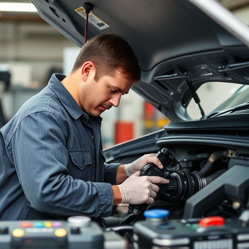 auto technician working