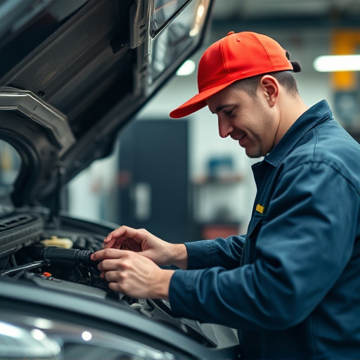 auto technician working