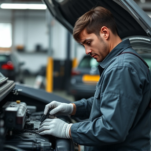 auto technician working