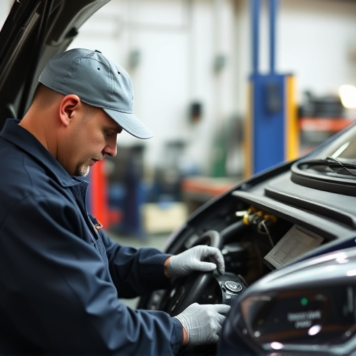 auto technician working