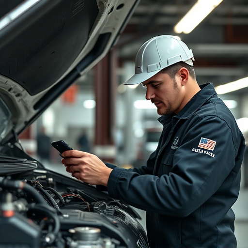 auto technician working
