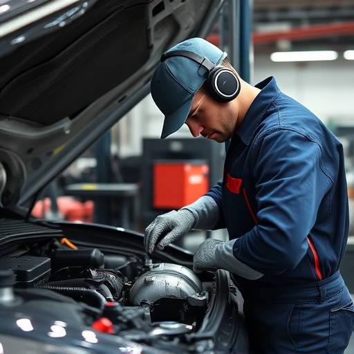 auto technician working