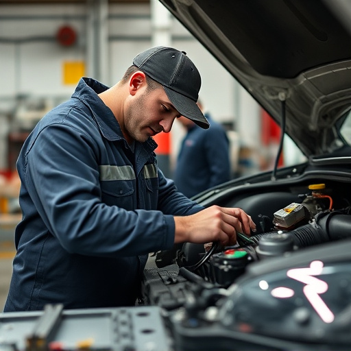 auto technician working